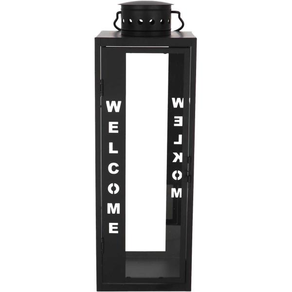 Lanterne en métal et verre 15 x 15 x 45 cm Welcome - 5