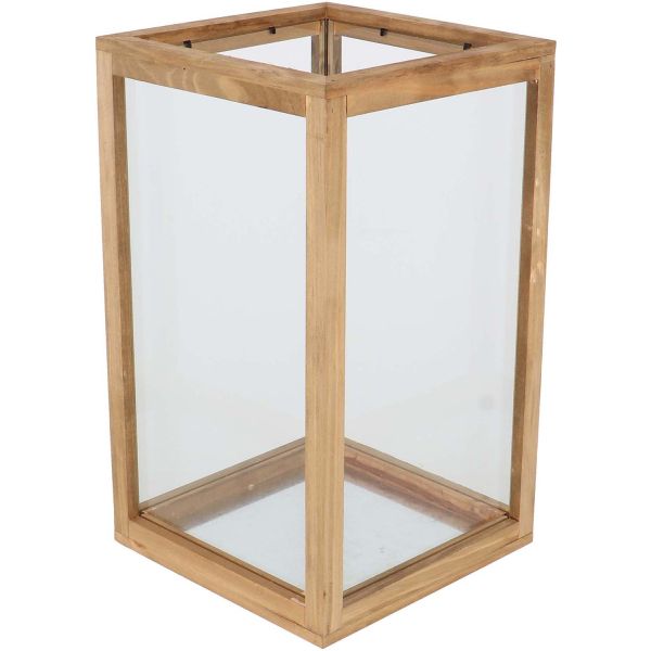 Lanternes en bois et verre (Lot de 4) - 189