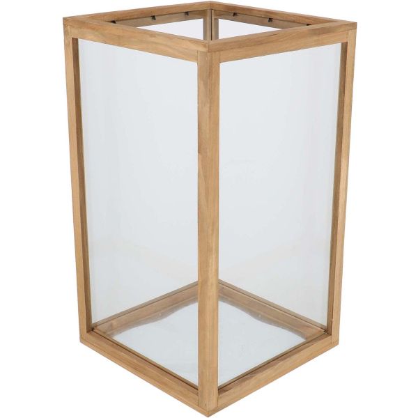 Lanternes en bois et verre (Lot de 4) - ESS-1361