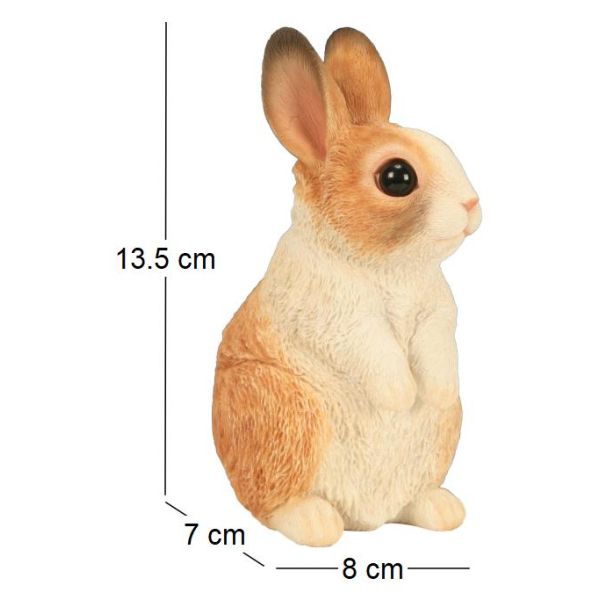 Lapereau marron 2 tons en résine 14 cm - 