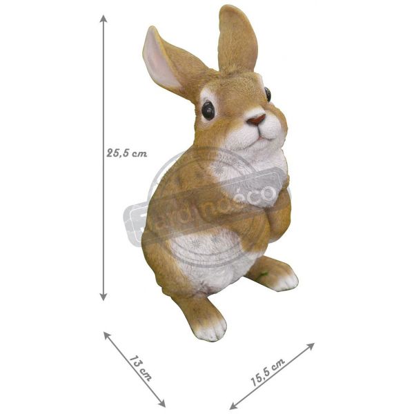 Lapin debout en résine 25.5 cm - RIV-0167