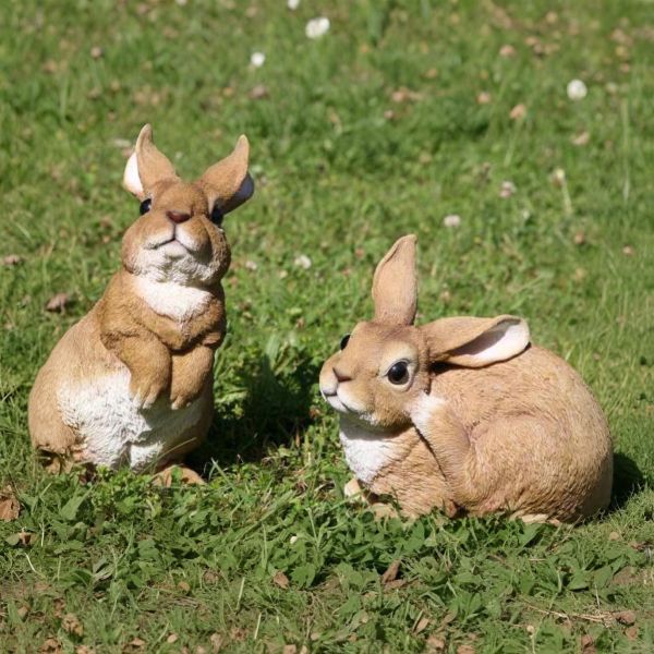 Lapin debout en résine 25.5 cm - 