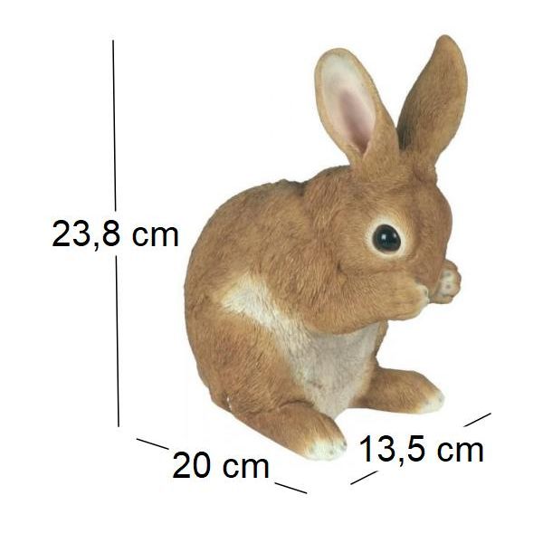 Lapin en résine pattes sur le museau - RIV-0107