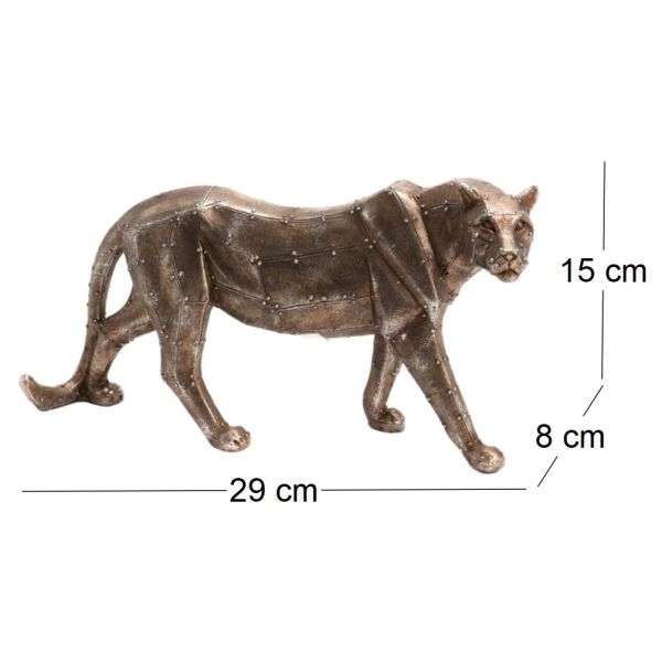 Léopard décorarif en polyrésine 29 x 8 x 15 cm - AMADEUS