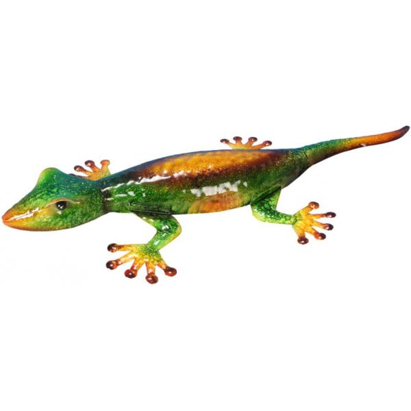 Lézard gecko en métal décoratif 56 cm