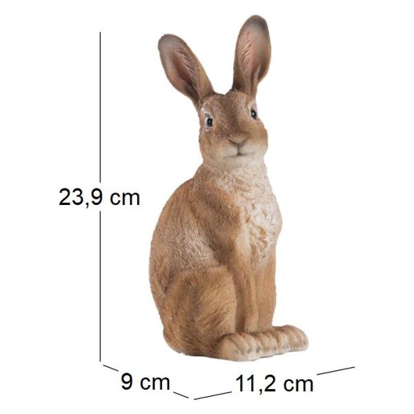 Lièvre assis en résine - ESS-1173