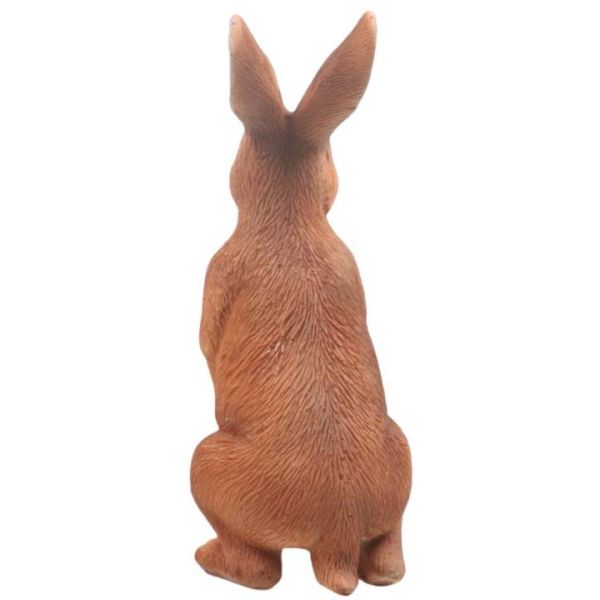 Lievre brun debout en résine 6x16x15 cm - IMH-0444