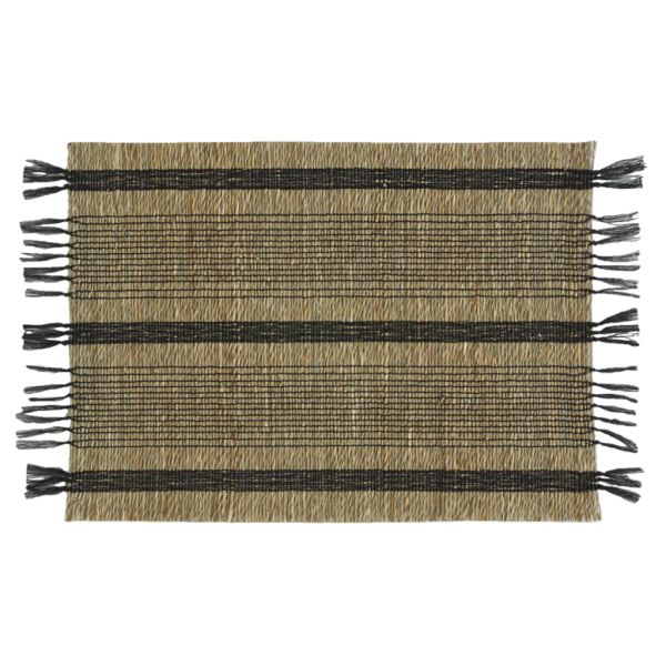 Linge de table en jonc naturel et noir - 29,90