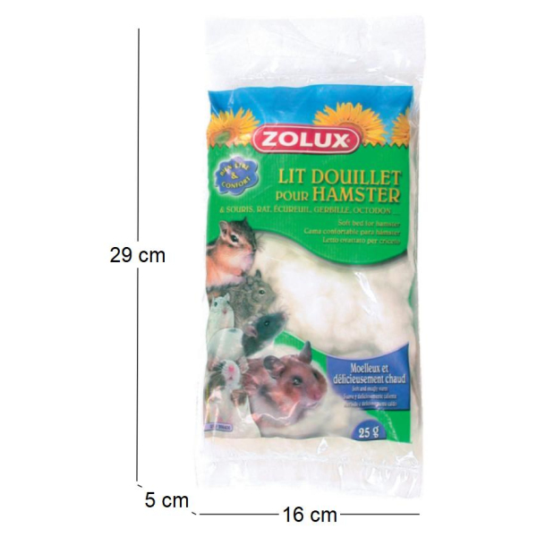 Lit douillet pour rongeur 25gr - ZOLUX