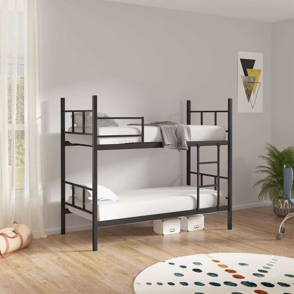 Lit superposé en métal 200 x 90 cm Defne - HANAH HOME