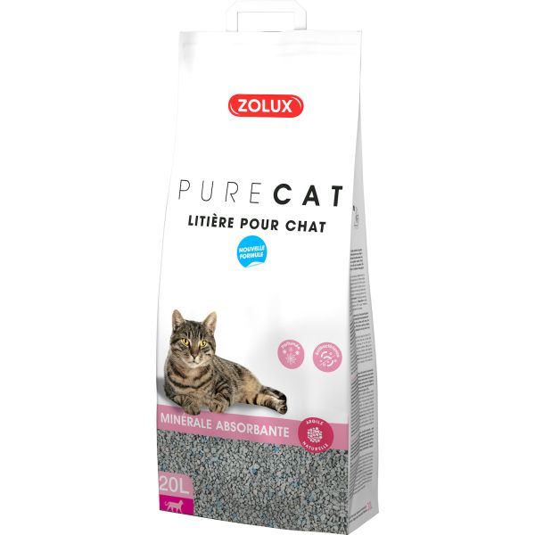 Litière absorbante parfumée Purecat 20 litres - ZOLUX