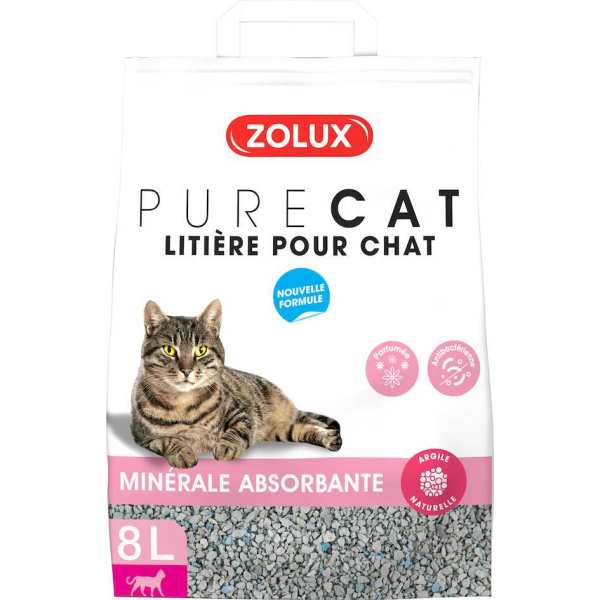 Litière absorbante parfumée Purecat 8 litres - ZOLUX