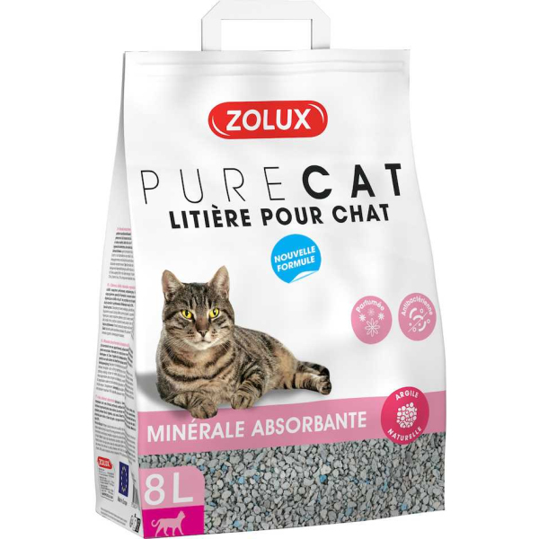 Litière absorbante parfumée Purecat 8 litres