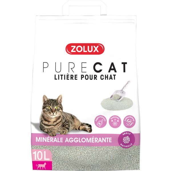 Litière agglomérante parfum floral Purecat