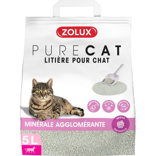 Litière agglomérante parfum floral Purecat