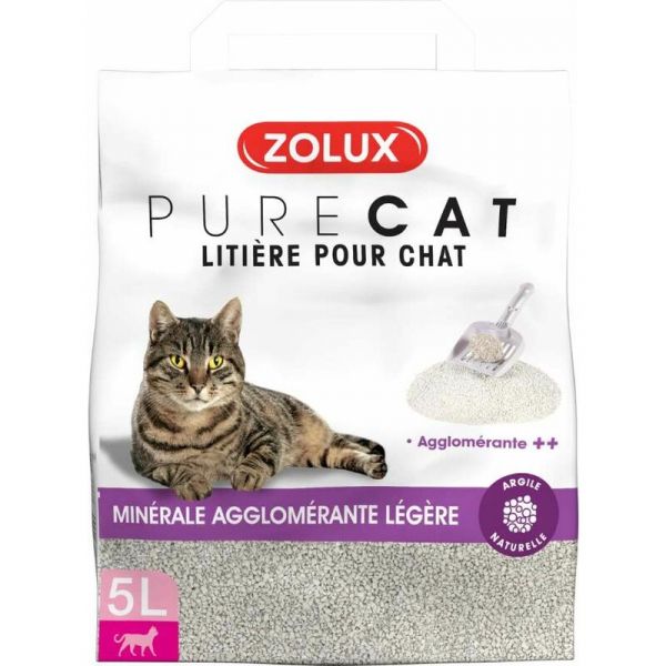 Litière minérale agglomérée légère 5L - 6,90