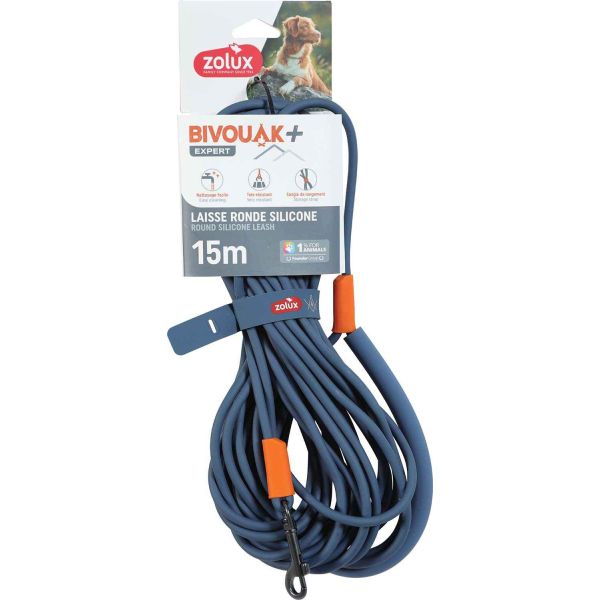 Longe ronde en silicone bleu Bivouak