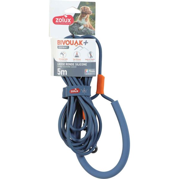 Longe ronde en silicone bleu Bivouak