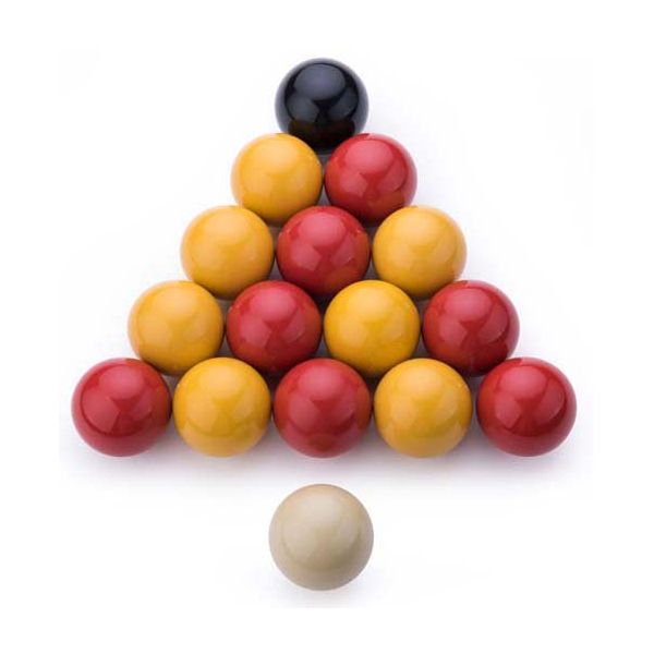 Lot de 16 billes de billard 57 mm en résine - 