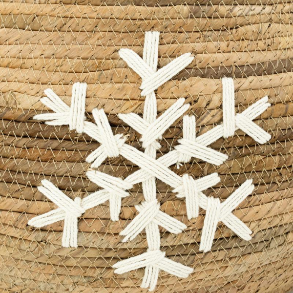 Cache-pots flocon en abaca - AUB-7204