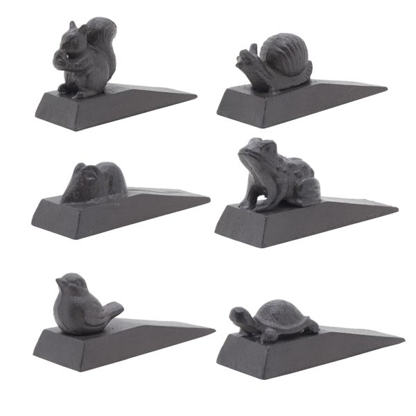 Lot de 6 cale-portes en fonte Animaux