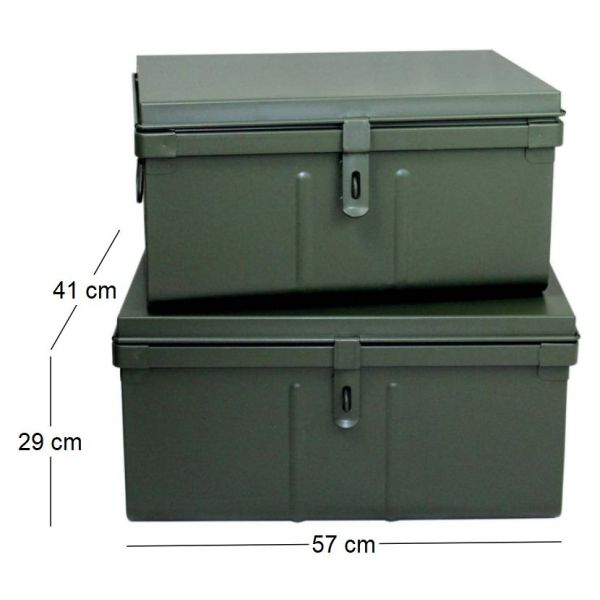 Lot de 2 coffres en métal Habitat - 5