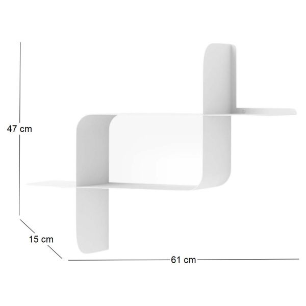 Lot de 2 étagères murales en métal Montage - 9