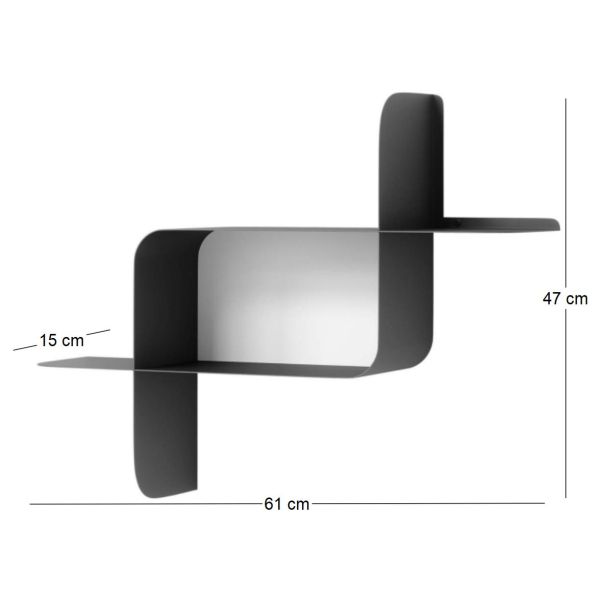 Lot de 2 étagères murales en métal Montage - 9