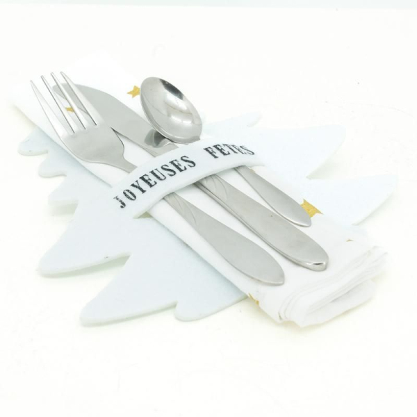 Porte-couverts de noel en feutrine (Lot de 24) - 5