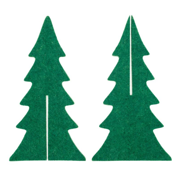 Sapins décoratifs en feutrine 20 cm (Lot de 12) - 12,90