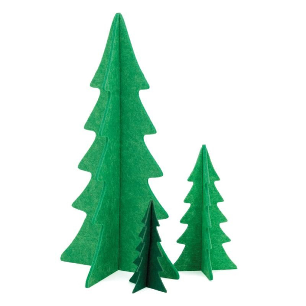 Sapins décoratifs en feutrine 20 cm (Lot de 12) - 5