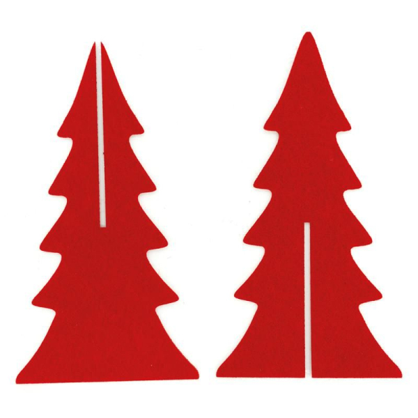 Sapins décoratifs en feutrine 20 cm (Lot de 12) - 12,90