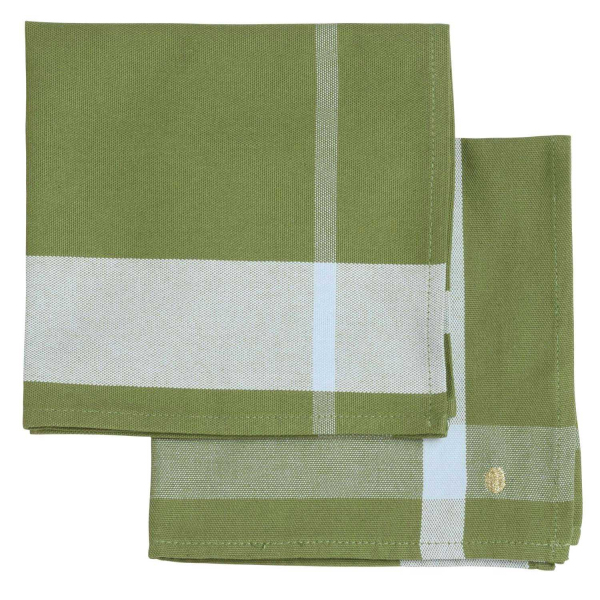 Lot de 2 serviettes de table La nonna pistacchio 40 x 40 cm