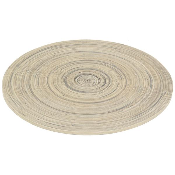 Sets de table en bambou naturel et noir (lot de 6) - AUB-6094