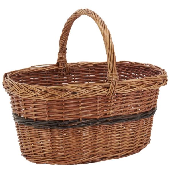 Panier Lucette en osier buff