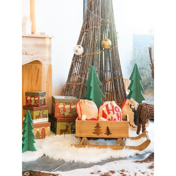 Luge en bois teinté Sapin - AUBRY GASPARD