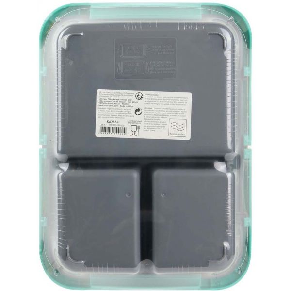 Lunch box 3 compartiments fermeture sécurisée 1 litre - 7,90