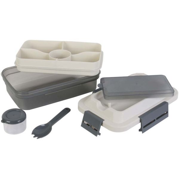 Lunch box avec plateau compartimenté et fourchette