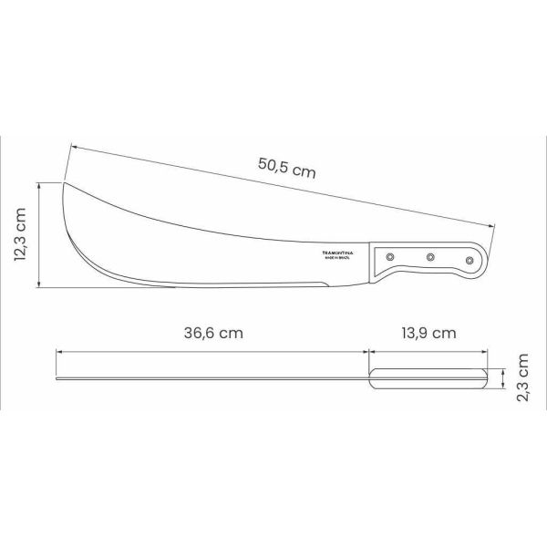 Machette en acier carbone et bois - Tramontina