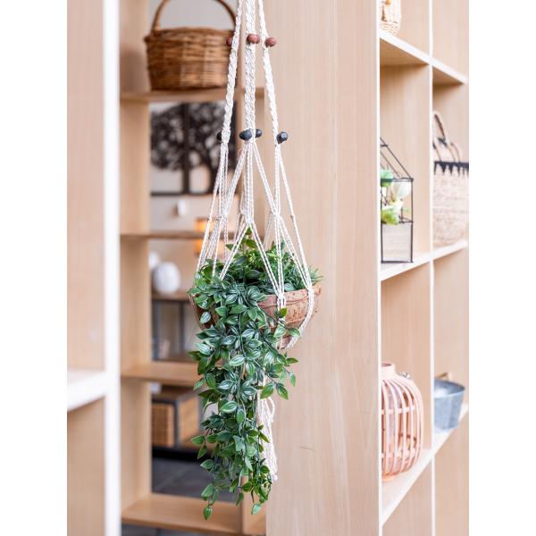 Macramé en jute blanc 2 niveaux - AUBRY GASPARD