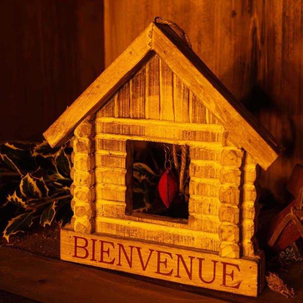 Maison en bois de peuplier coeur rouge Bienvenue - ANTIC LINE CRéATIONS