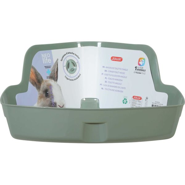 Maison de toilette d'angle pour lapin Neolife - ZOL-2151