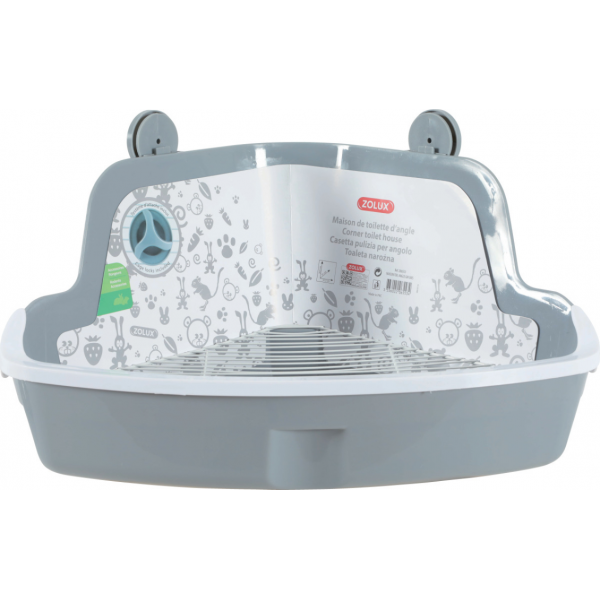Maison de toilettes d'angle pour rongeurs 41.5x31 cm
