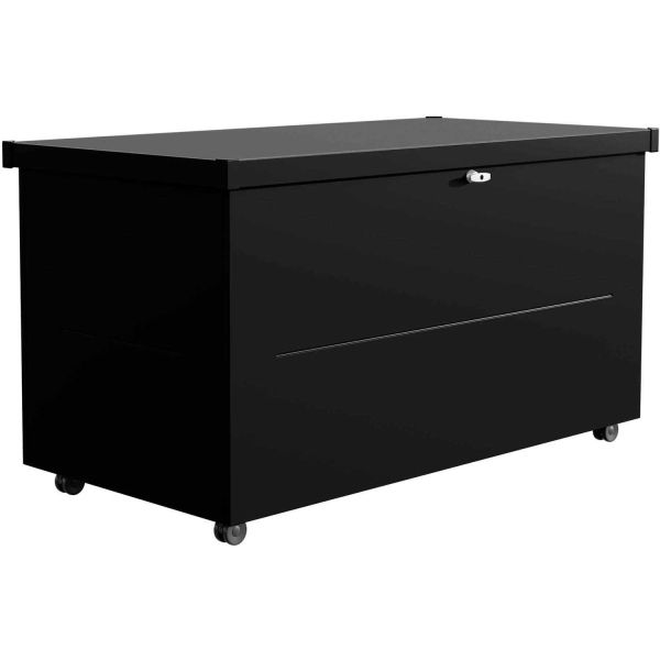Malle de rangement en acier noir Nevio - TELLURIA