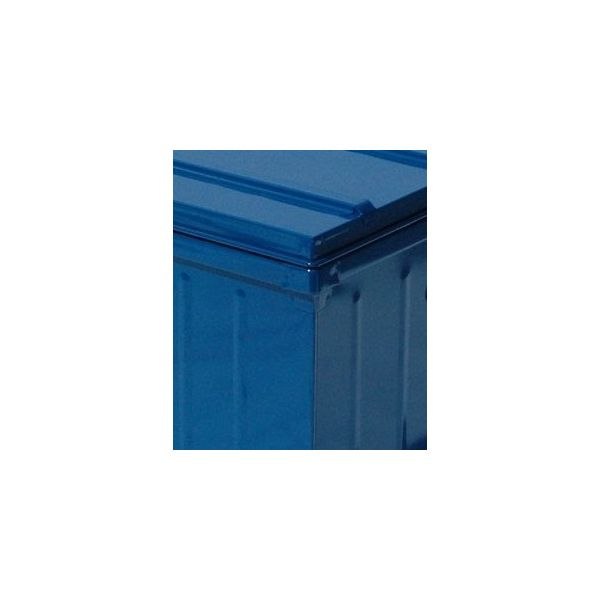 Malle de rangement en métal bleu - 5