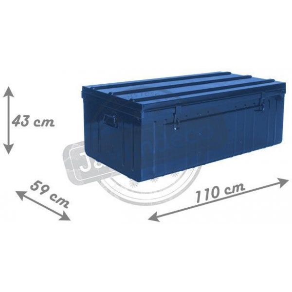 Malle de rangement en métal bleu - 8