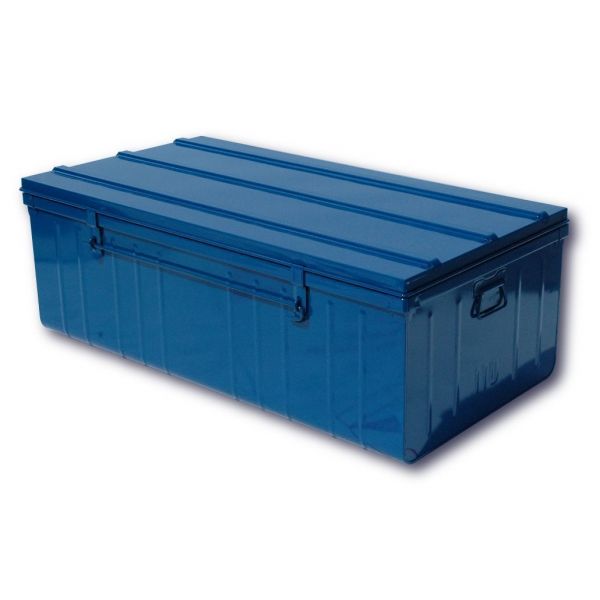 Malle de rangement en métal bleu - PHS-0161