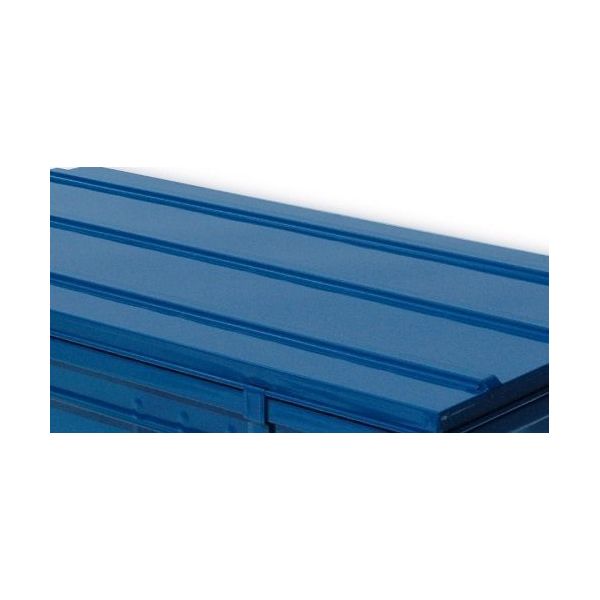 Malle de rangement en métal bleu - PIERRE HENRY