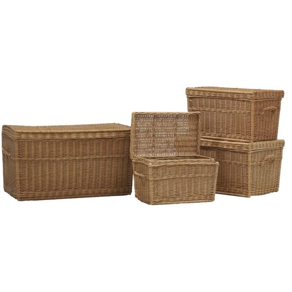 Malle de rangement en osier buff - 169