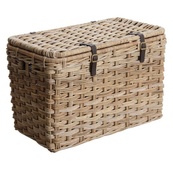 Malle rectangulaire en poelet gris (Lot de 2) - AUB-2171